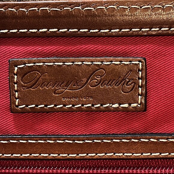 Dooney & Bourke Top Zip Cobalt Blue Satchel Purse Pebbled Grain Leather Bag - Picture 7 of 14